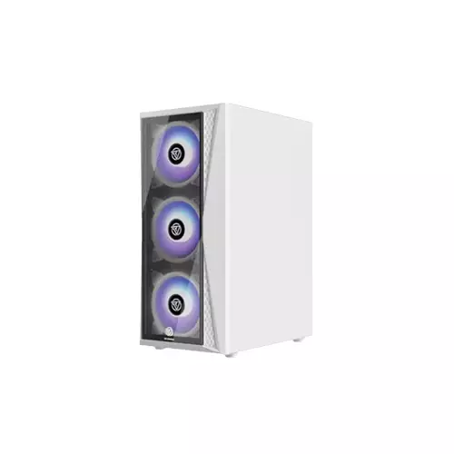 REVENGER SHOCKWAVE MID TOWER RGB GAMING CASE (WHITE)-gallery-1
