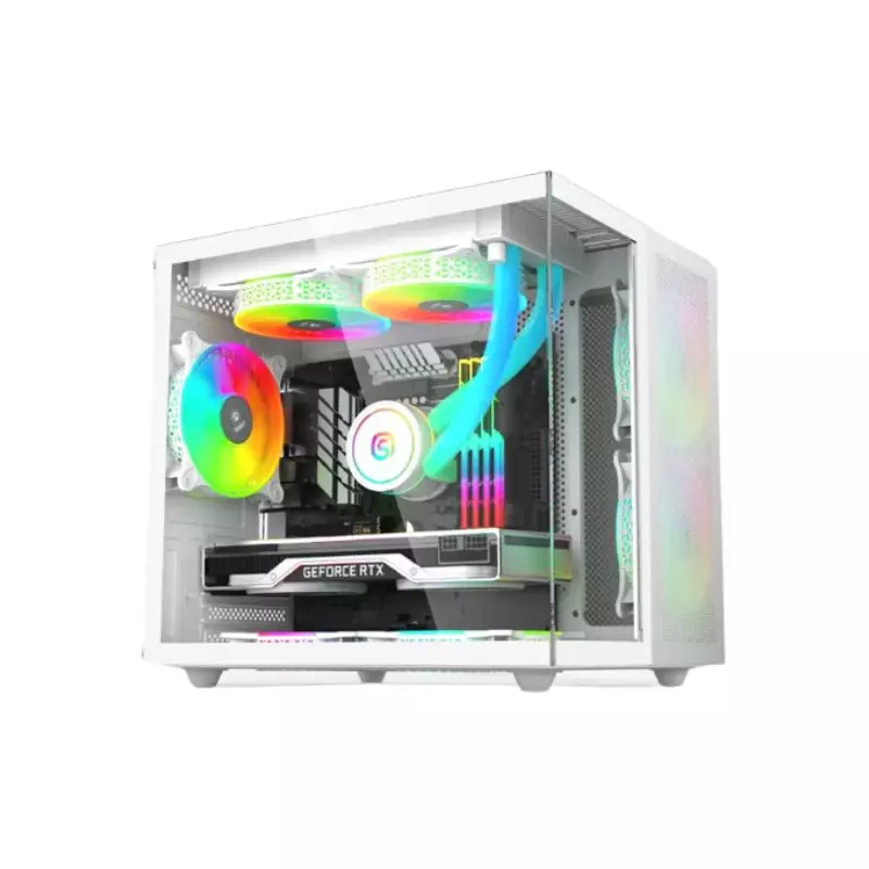 REVENGER DUO DYNAMIC FULL-VIEW MINI-TOWER ATX CASE (WHITE)-gallery-1