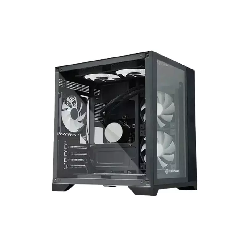 Revenger LEO DYNAMIC Mini Mid Tower ATX Desktop Gaming Case (Black)