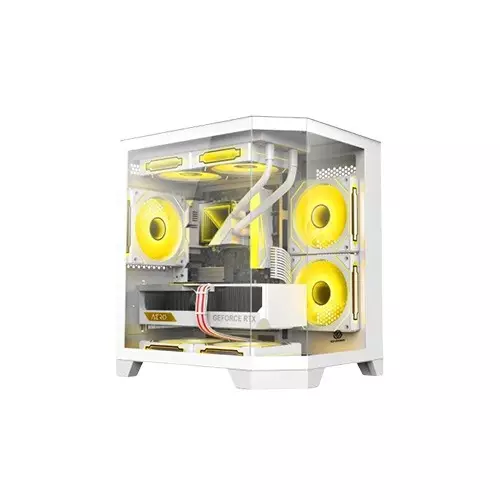 Revenger Air Box Mini ARGB Mid-Tower Gaming Desktop Case (White)-gallery-1