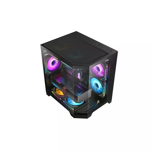 Revenger Air Box Mini ARGB Mid-Tower Gaming Desktop Case (Black)-gallery-1