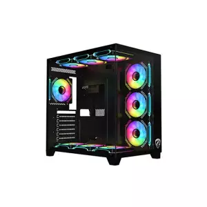 PC Power ICEBERG V3 10 Fans Mid Tower Gaming Casing (Black)