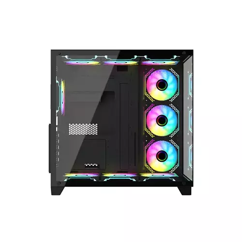 PC Power ICEBERG V3 10 Fans Mid Tower Gaming Casing (Black)-gallery-1