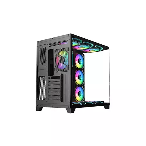 PC Power ICEBERG V3 10 Fans Mid Tower Gaming Casing (Black)-5