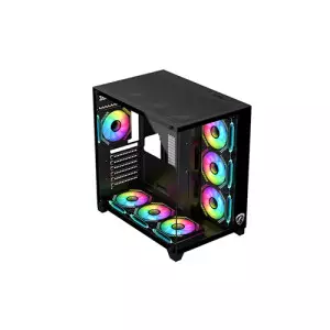 PC Power ICEBERG V3 10 Fans Mid Tower Gaming Casing (Black)-3