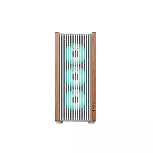 PC POWER Wood Mesh WH 6 Fans Gaming Casing-gallery-1