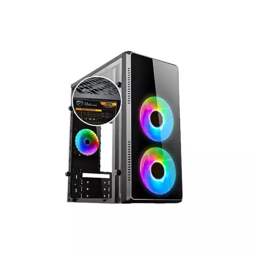 PC Power Pulse Fire X2 M-atx Mid Tower Computer Case With 200w Power Supply - 1