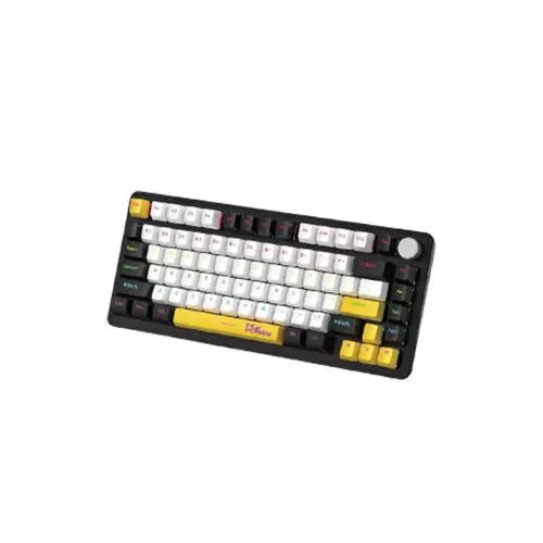 PC Power K82 RGB Wired Mechanical Keyboard (Black Yellow - Red Switch)