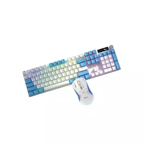 PC Power Fury Combo WH RGB Blue Switch Mechanical Gaming Keyboard and Mouse Combo