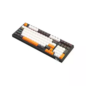 PC POWER K98 Gaming RGB Mechanical Keyboard (Black & White + Orange)