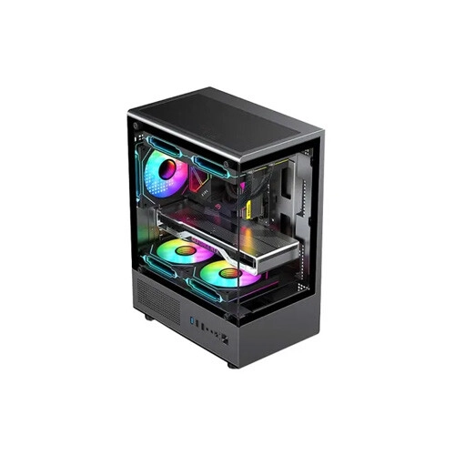 PC Power Vertical X2 Infinity BK Mid Tower Gaming Casing - 1