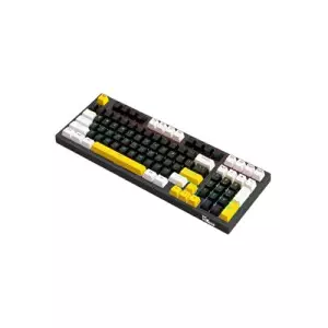 PC POWER K98 Gaming RGB Mechanical Keyboard (Black & White + Yellow)