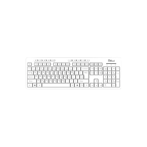 PC Power 602 Wired Standard Keyboard with Bangla (White)