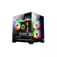 PC Power ICEBOX X2 Mid-Tower M-ATX Gaming Case (Black)