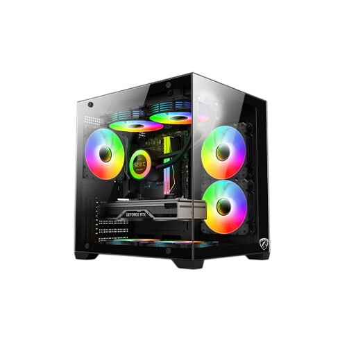 PC Power ICEBOX X2 Mid-Tower M-ATX Gaming Case (Black)