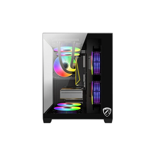 PC Power ICEBOX X2 Mid-Tower M-ATX Gaming Case (Black) - 1