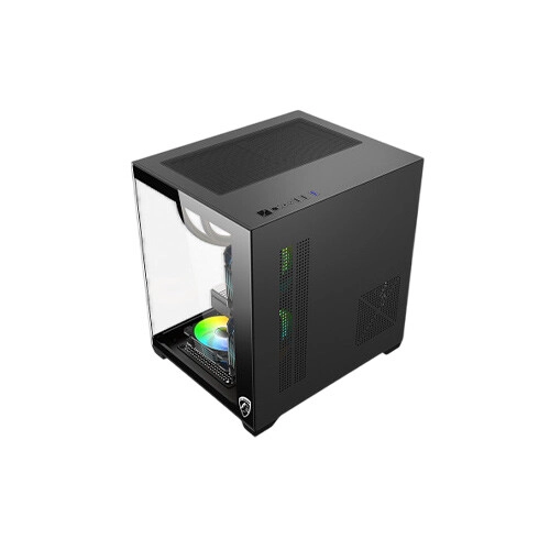 PC Power ICEBOX X2 Mid-Tower M-ATX Gaming Case (Black) - 2