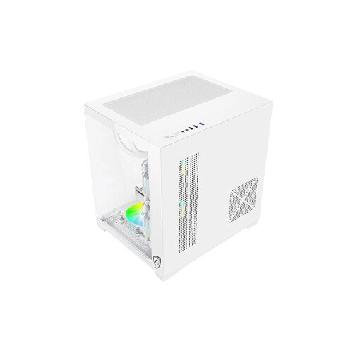 PC Power ICEBOX X2 Mid-Tower M-ATX Gaming Case (White) - 2