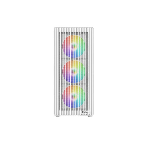 PC Power Air X Mesh Mid-Tower M-ATX Gaming Case (White) - 1