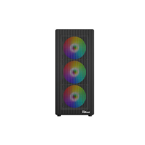 PC Power Air X Mesh Mid-Tower M-ATX Gaming Case (Black) - 1