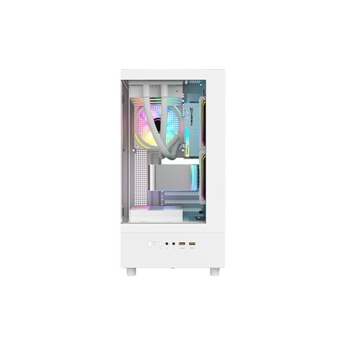 PC Power Horizon X2 Infinity Mid-Tower ATX Gaming Case (White) - 2