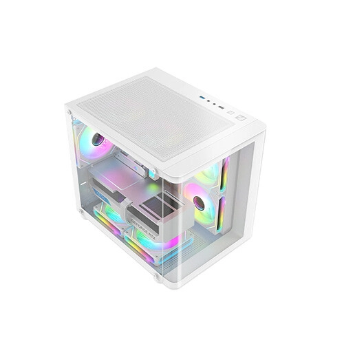 PC Power Icecube Edge Infinity WH Gaming Casing - 1