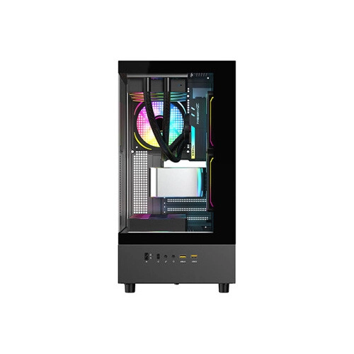 PC Power Horizon X2 Infinity Mid-Tower ATX Gaming Case (Black) - 1