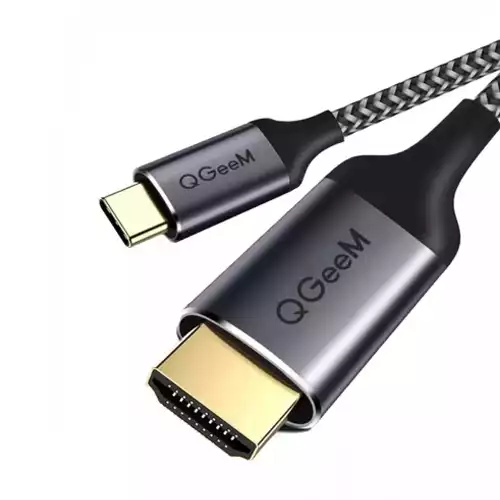 Qgeem QG-UA05 USB Type-C Male to LAN Female Grey Converter