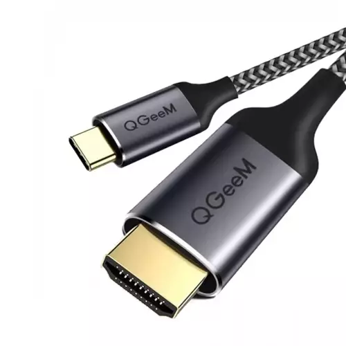 Qgeem QG-UA05 USB Type-C Male to LAN Female Grey Converter
