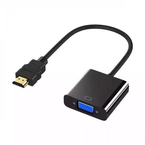 Qgeem QG-HD07 HDMI Male to VGA Female Black HDMI Converter