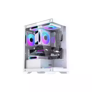OVO CC4315-W ARGB Infinity Fan Ice Gaming Case (White)