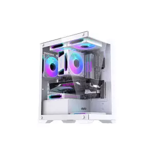 OVO CC4315-W ARGB Infinity Fan Ice Gaming Case (White)