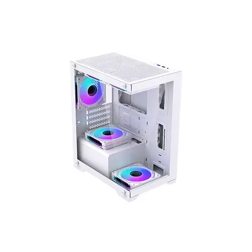 OVO CC4315-W ARGB Infinity Fan Ice Gaming Case (White)-gallery-1