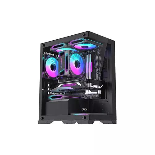OVO CC4315-B ARGB Infinity Fan Ice Gaming Case (Black)