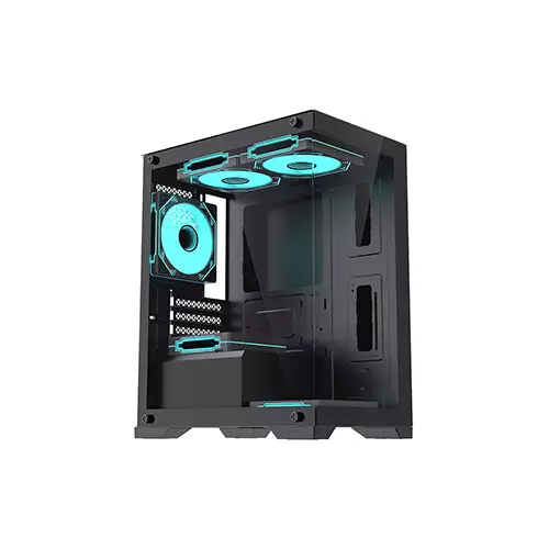 OVO CC4315-B ARGB Infinity Fan Ice Gaming Case (Black)-gallery-1