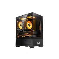 OVO CC219501-B 3X-ARGB Infinity Fan Ice Cube Button Control Mini-Tower Gaming Case