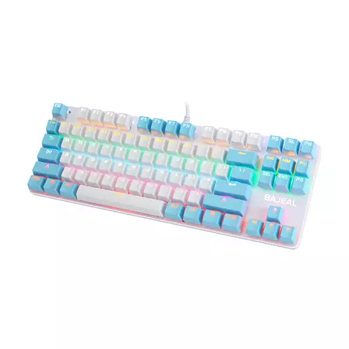 BAJEAL K100 TKL RGB Mechanical Gaming White-Blue Keyboard (Hot-Swappable)-gallery-1
