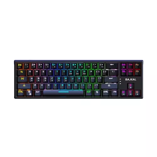 BAJEAL K71 TKL RGB MECHANICAL BLUE SWITCH BLACK GAMING KEYBOARD (HOT-SWAPPABLE)