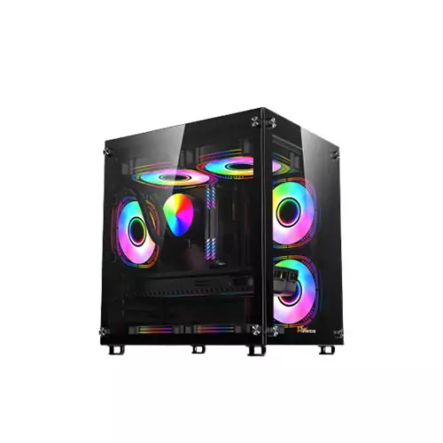 PC POWER ICE CUBE DESKTOP GAMING CASE (BLACK)