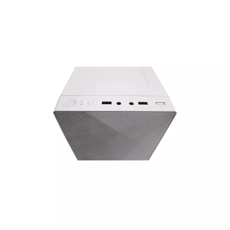 PC Power Shattered Web Mesh PP-X2603 Micro-ATX Computer Case (White) - 1