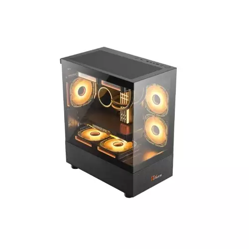 PC Power PG-H30 BK Sea View Mid Tower Gaming casing - 1