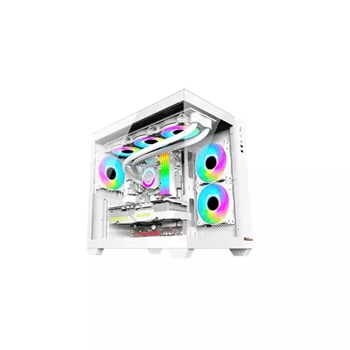 PC Power PG-H600 WH Iceland Atx Mid Tower Gaming Case