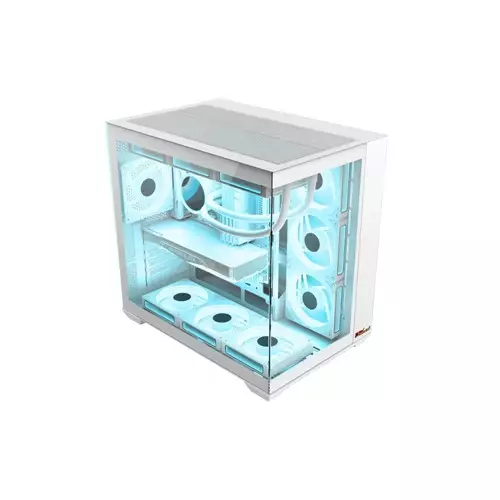 PC Power ICEBERG STEALTH PP-GS605 WH ATX Desktop Gaming Case-gallery-2