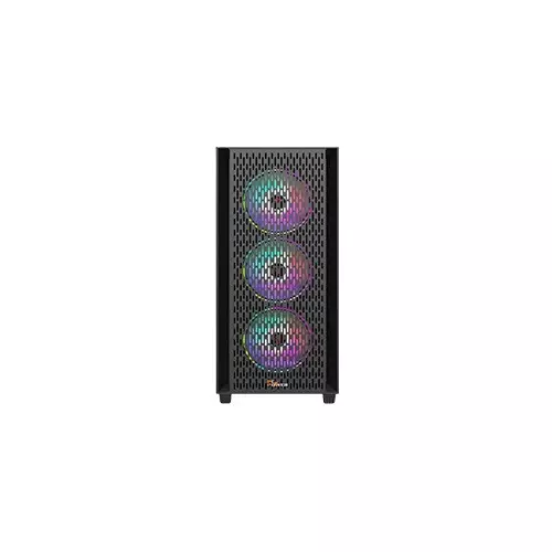 PC Power PP-GS2406 Dark Flow Mesh Elite Mid Tower ATX Gaming Case (Black) - 1