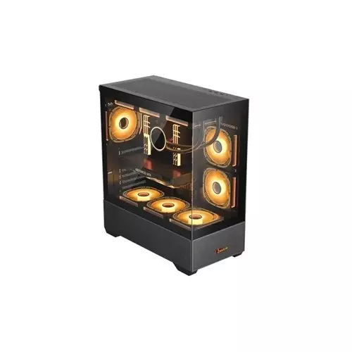 PC Power ICE TOWER PP-GS400 Gaming Desktop Case Black - 1