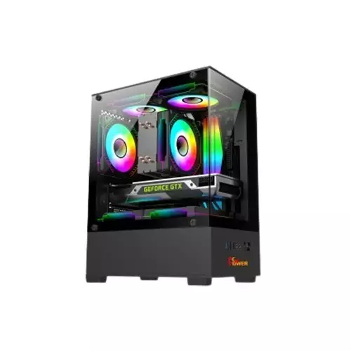 PC Power River View M-ATX Gaming Case (Black)