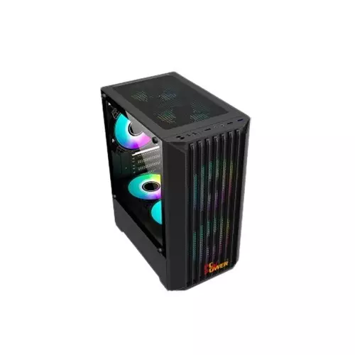 Pc Power Dark Breeze Mesh M-ATX Gaming Case With 230W PSU (Black)-1