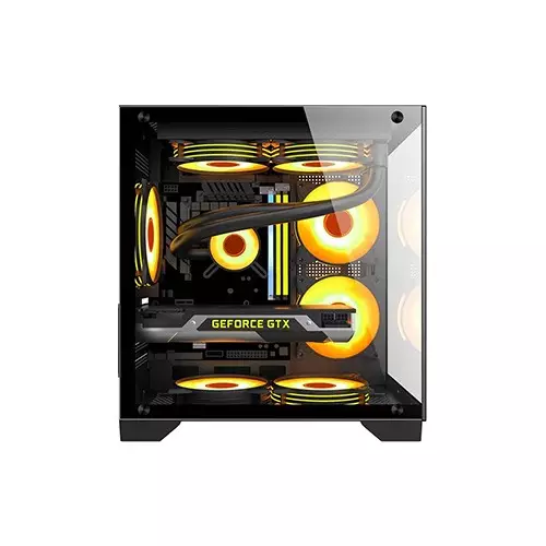 PC Power OCEAN VIEW BK M-Atx Mid Tower Gaming Case-gallery-1