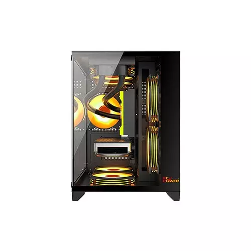 PC Power OCEAN VIEW BK M-Atx Mid Tower Gaming Case-gallery-3