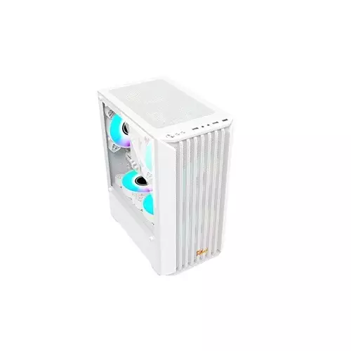 Pc Power Dark Breeze Mesh Mid Tower M-ATX Gaming Case (White)-1